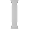 Ekena Millwork 8"W x 40"H Straight Newel Post with Panel, Peaked Capital & Base Trim (Installation kit included) NWL08X40SPP0B0 - alternate 5